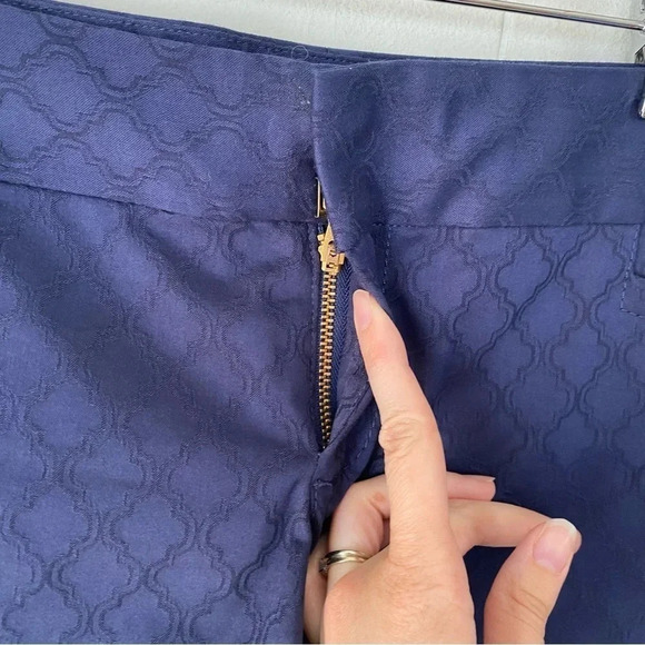 Lilly Pulitzer Womens Size 2 Navy Blue Ellie 4" Shorts Fringe Side Detail 26759 - Picture 5 of 15